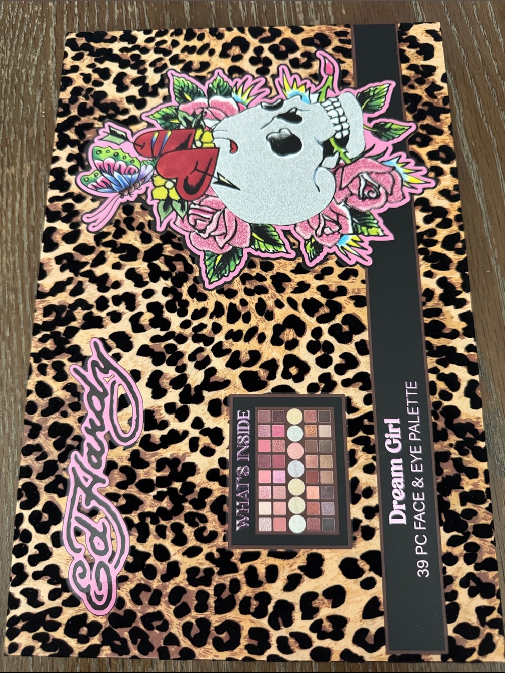 Ed Hardy Dream Girl 39pc Face & Eye Palette - Leopard Print with Pink Accents